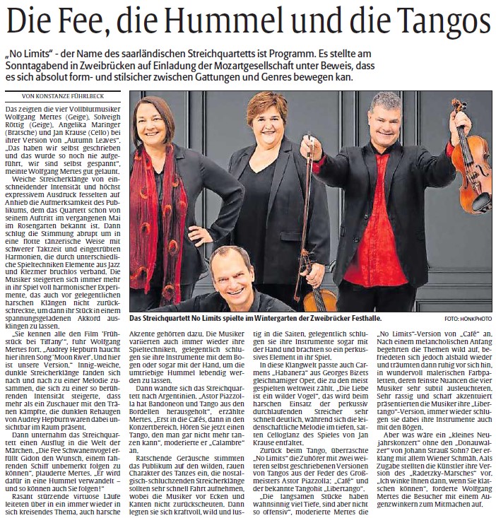 no limits quartett rheinpfalz